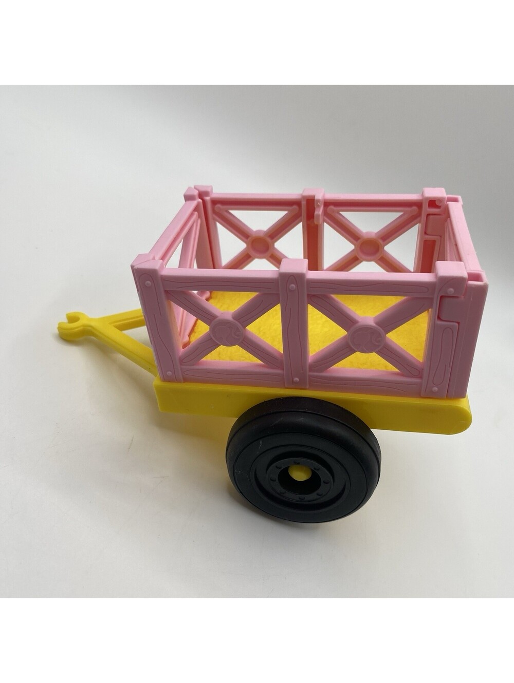 Barbie Car Trailer 2017 Mattel Pink And Yellow Plastic